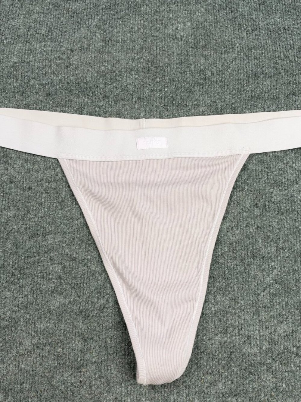 SKIMS Women's Size 3X Cotton Ribbed Thong Underwear Iris Mica Lilac Purple